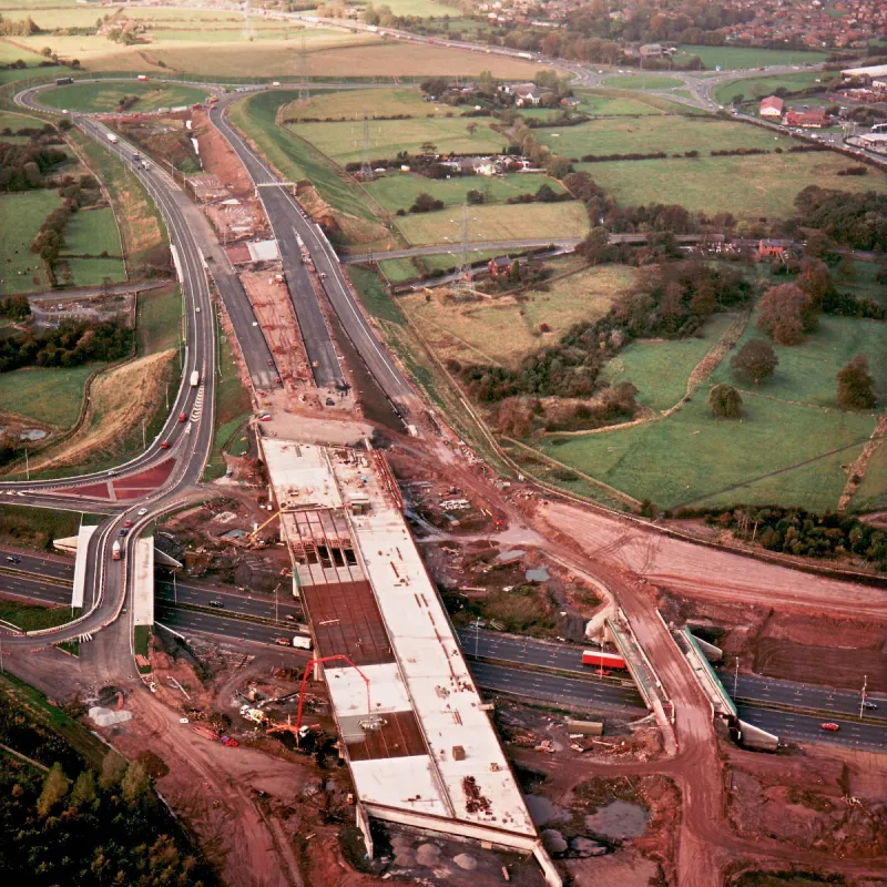 M6 interchange, view west